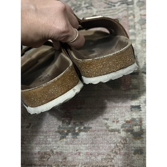 Metallic Gold Womens Birkenstock Arizona Sandals Size 41 EU 10 US Narrow - Picture 7 of 16